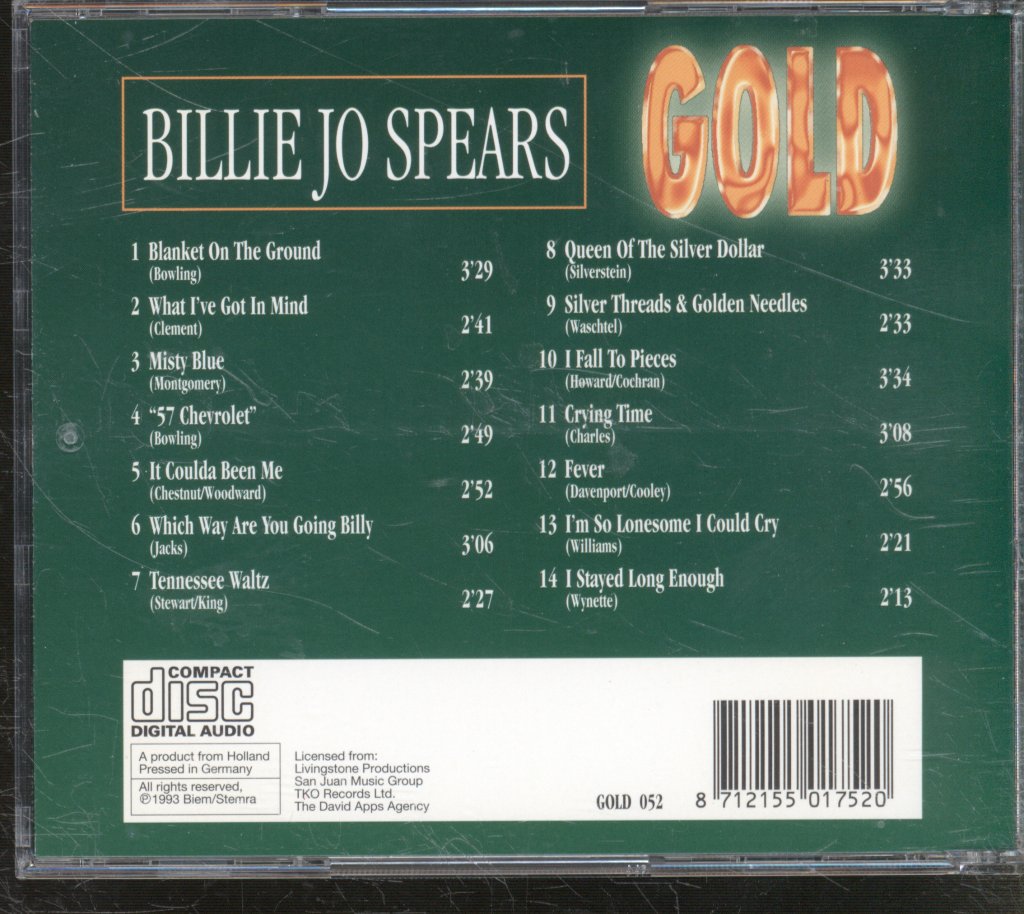 Billie Jo Spears - Gold - Cd