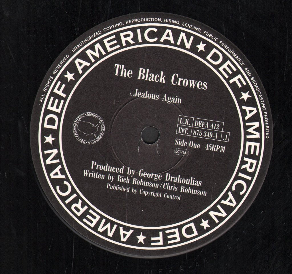 Black Crowes - Jealous Again - 12 Inch