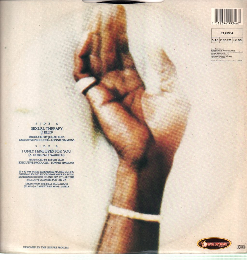 Billy Paul - Sexual Therapy - 12 Inch
