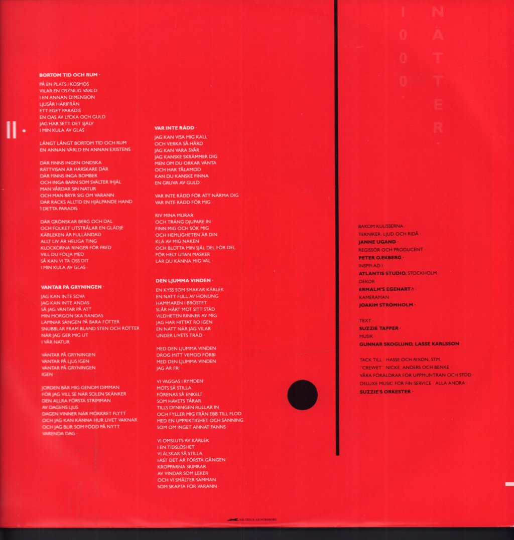 Suzzies Orkester - 1000 Nätter - Lp