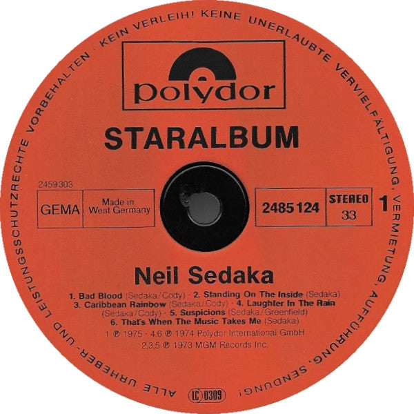 Neil Sedaka - Staralbum - Lp