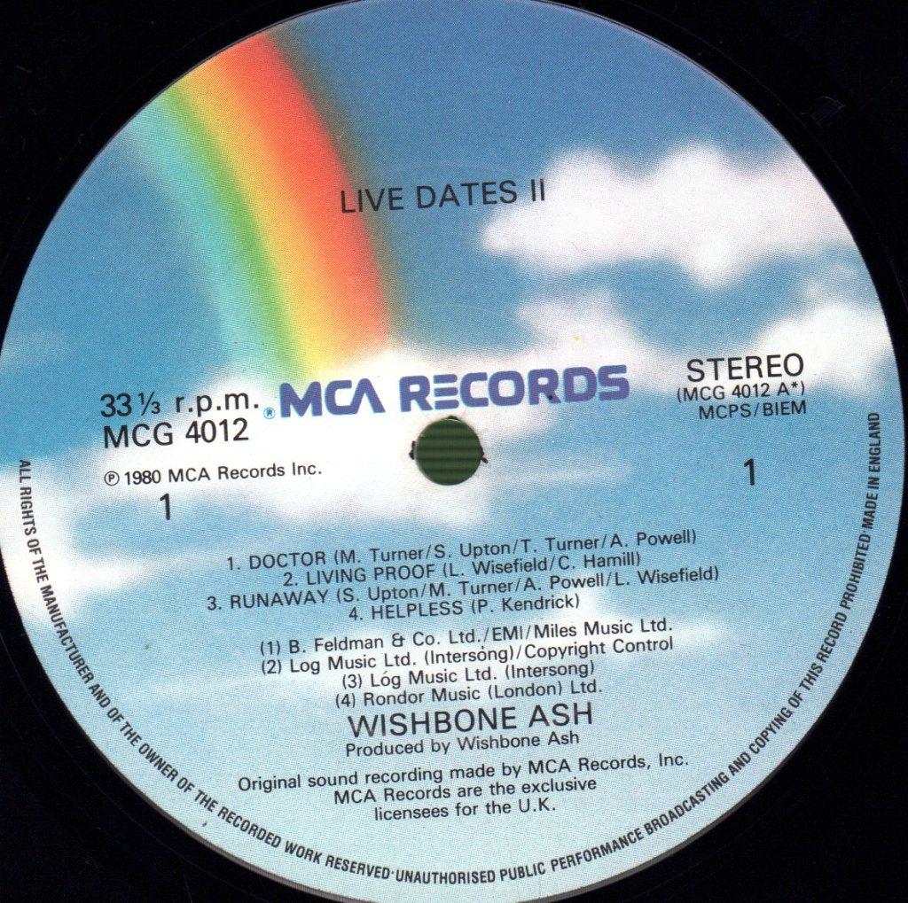 Wishbone Ash - Live Dates Volume Two - Double Lp