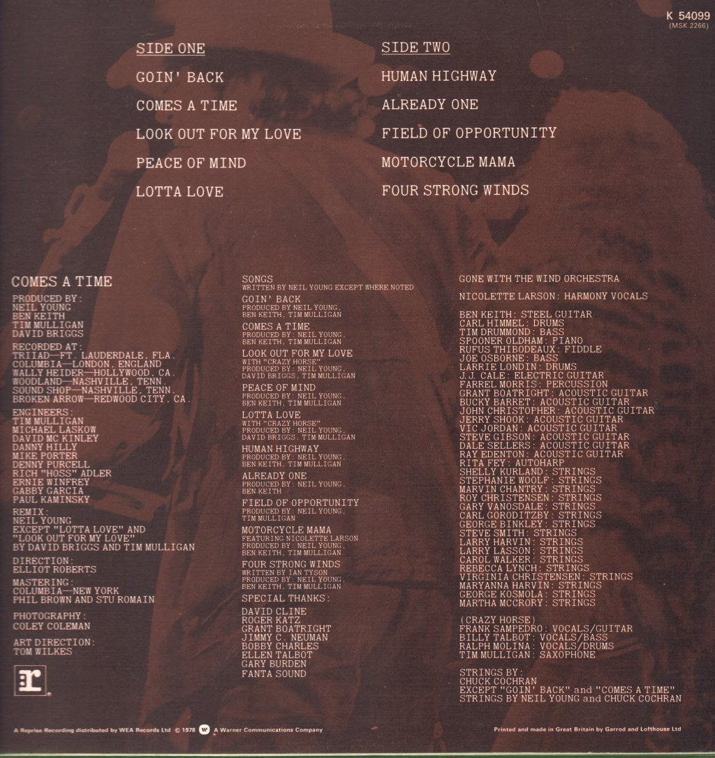 Neil Young - Comes A Time - Lp