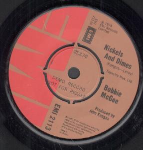 Bobbie McGee - Nickels And Dimes - 7 Inch