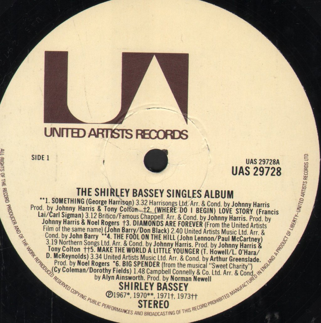 Shirley Bassey - Singles Album - Lp