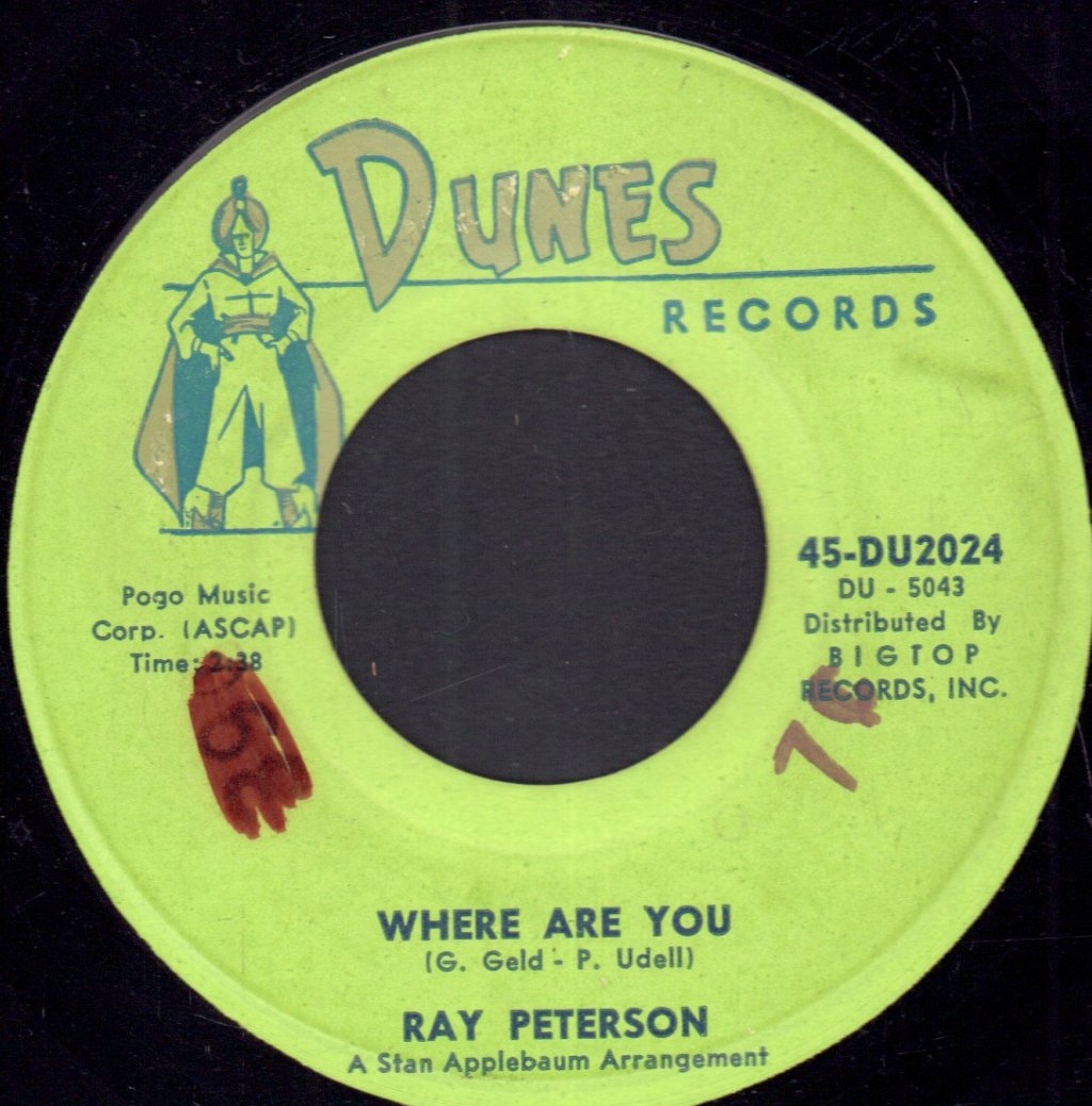 Ray Peterson - Where Are You - 7 Inch