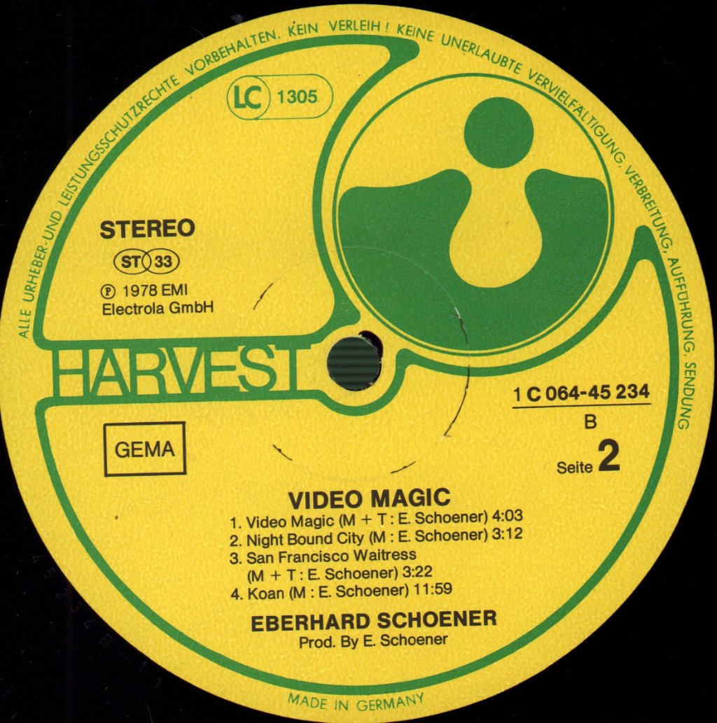 Eberhard Schoener - Video Magic - Lp