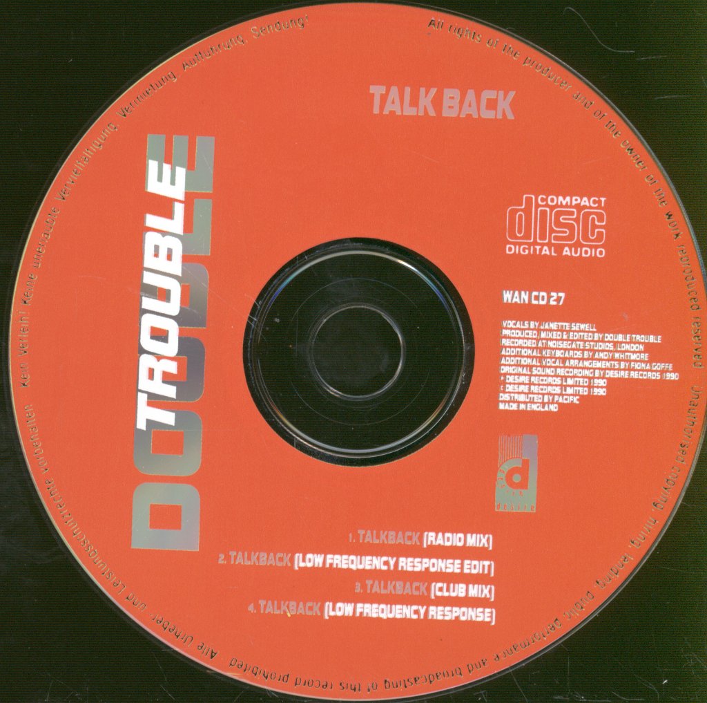 Double Trouble - Talk Back - Cd