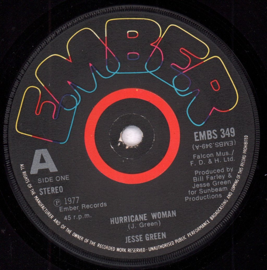 Jesse Green - Hurricane Woman - 7 Inch