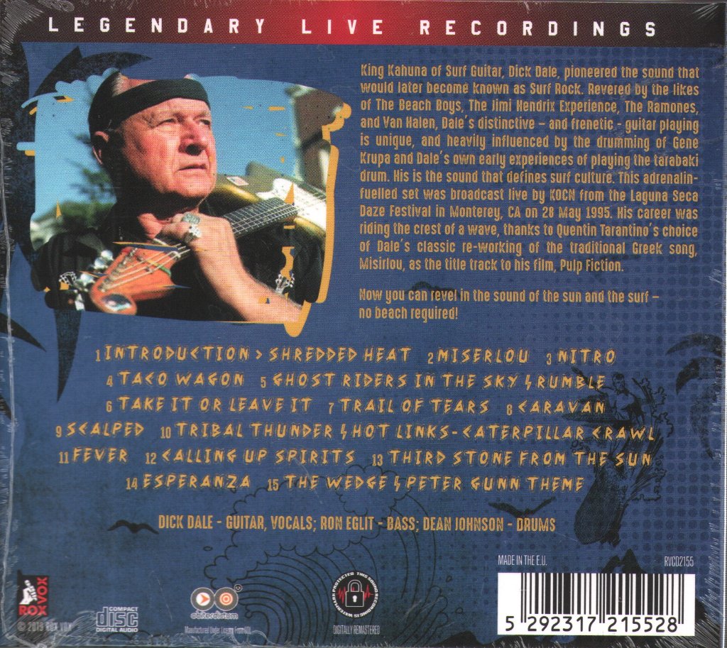 Dick Dale - Surf Beat Live: Monterey CA 1995 - Cd