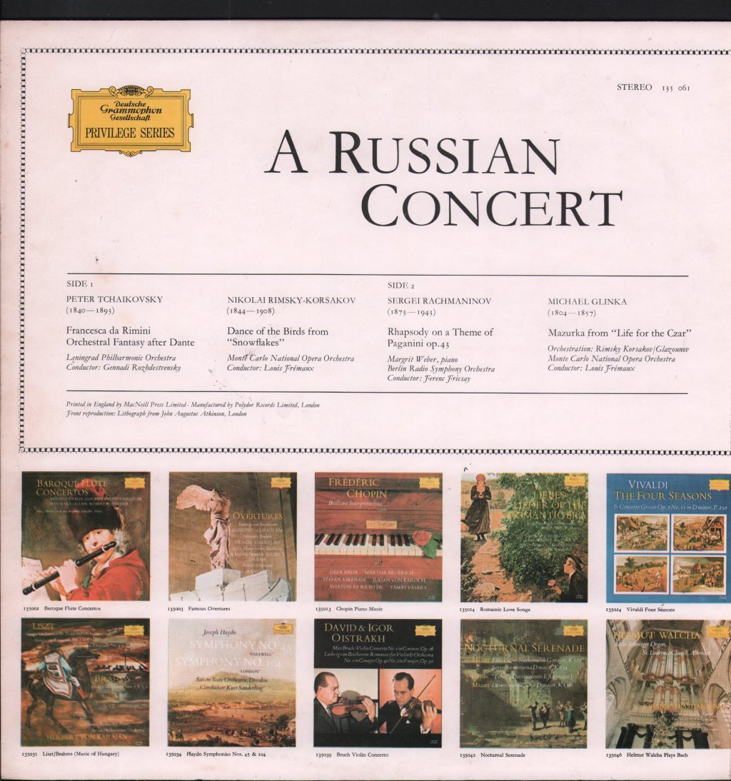 Various Artists - A Russian Concert - Lp