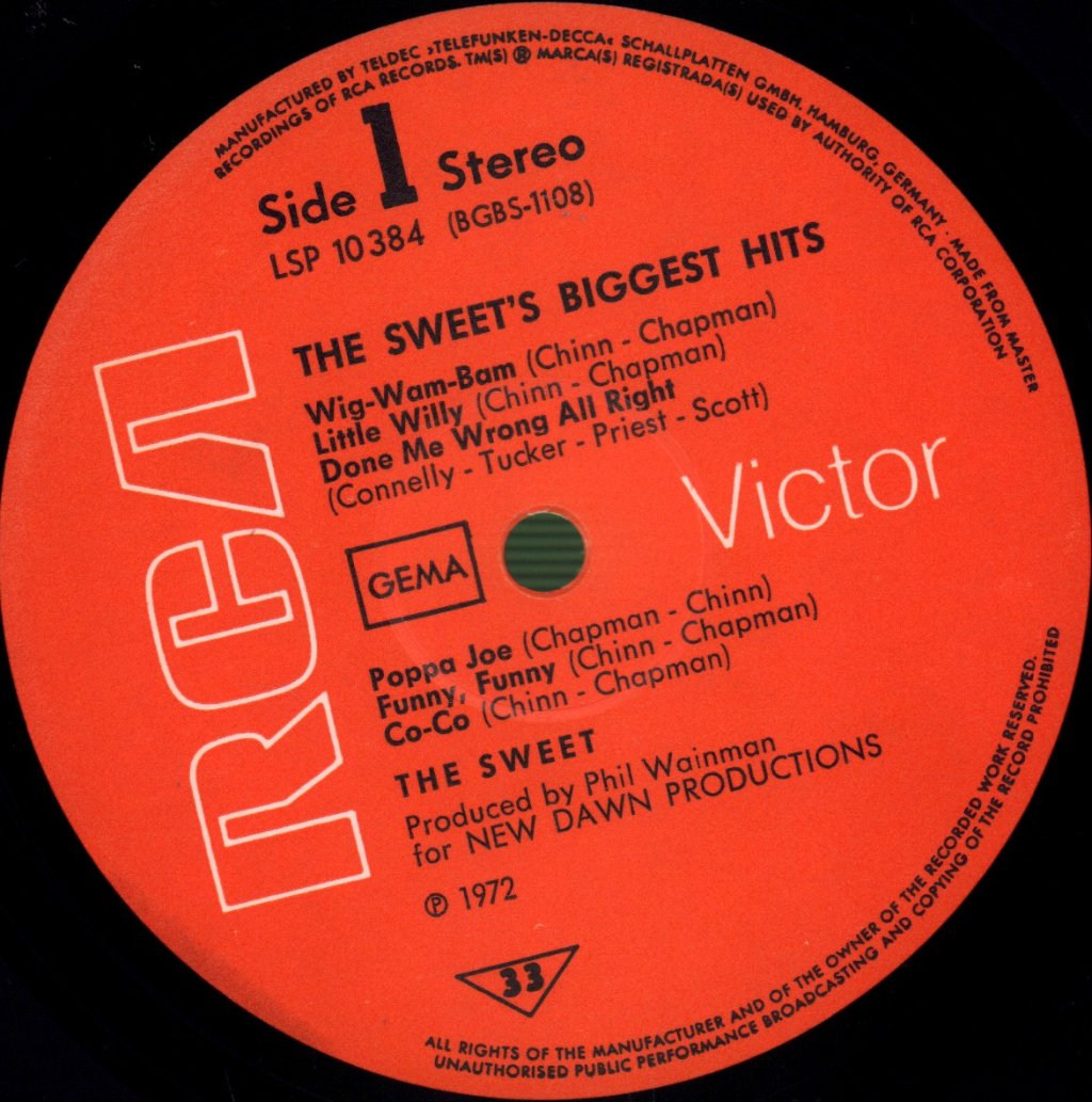 Sweet - Sweet's Biggest Hits - Lp