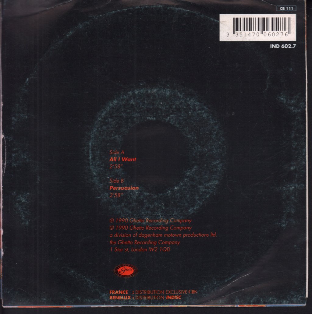 Lightning Seeds - All I Want - 7 Inch