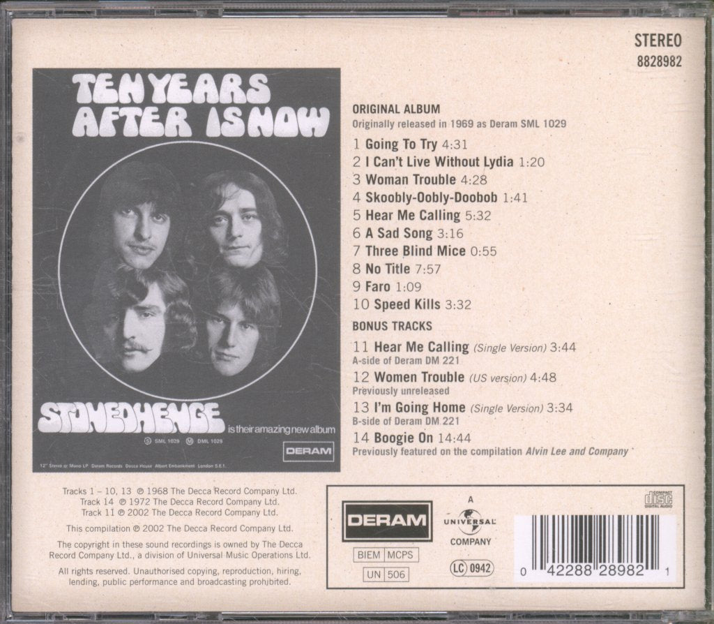 Ten Years After - Stonedhenge - Cd