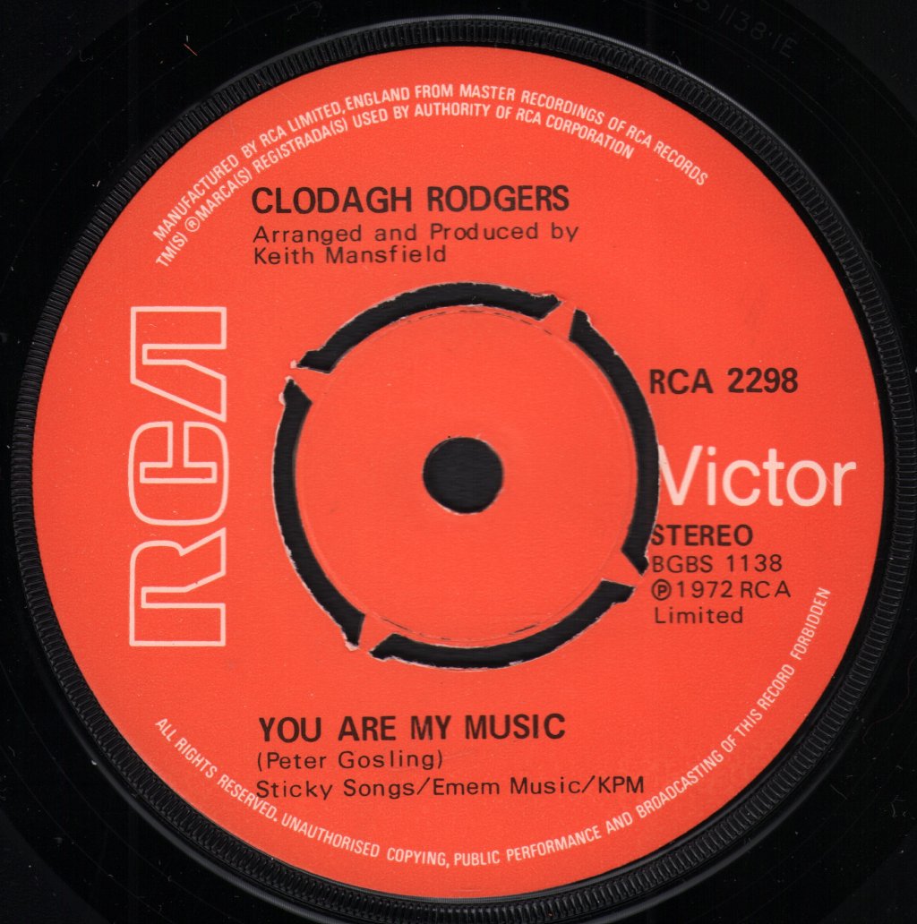 Clodagh Rodgers - One Day - 7 Inch