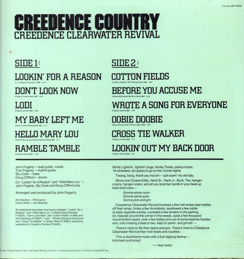 Creedence Clearwater Revival - Creedence Country - Lp