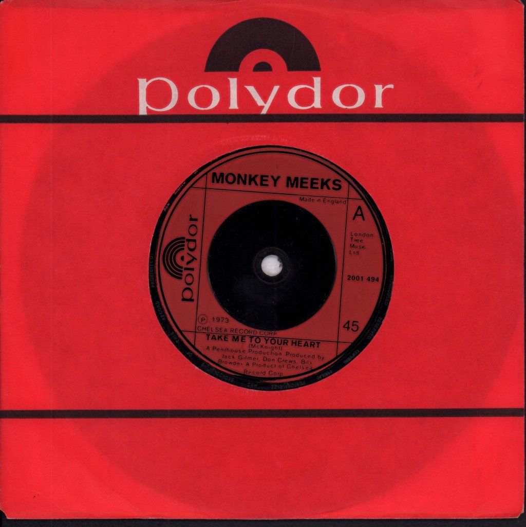 Monkey Meeks - Take Me To Your Heart - 7 Inch