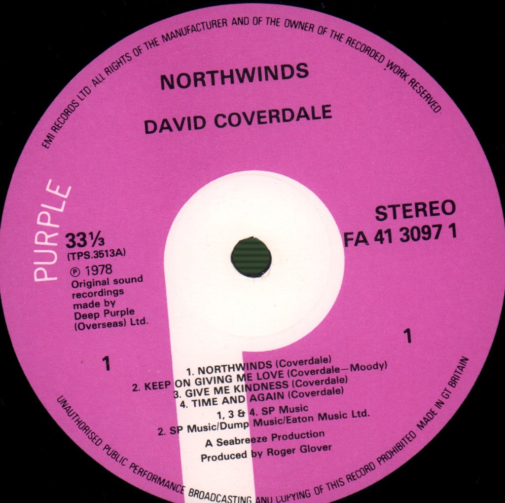 David Coverdale - Northwinds - Lp