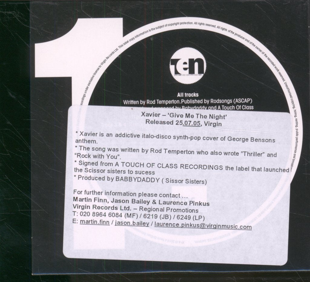 Xavier (2000'S Group) - Give Me The Night - Cd