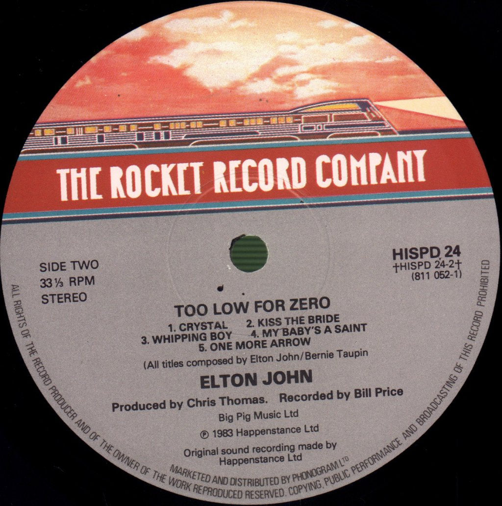 Elton John - Too Low For Zero - Lp