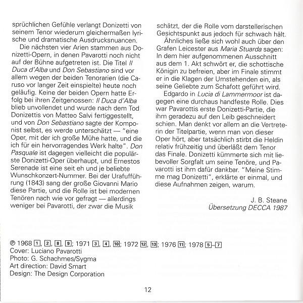 Luciano Pavarotti - Donizetti Arias (Una Furtiva Lagrima) - Cd