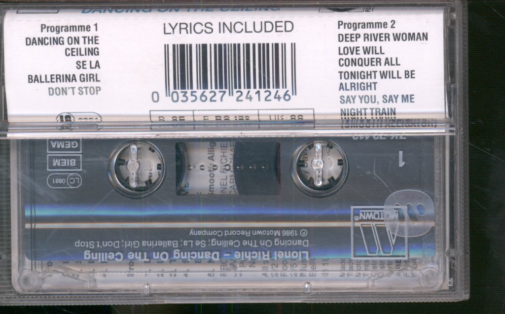 Lionel Richie - Dancing On The Ceiling - Cassette