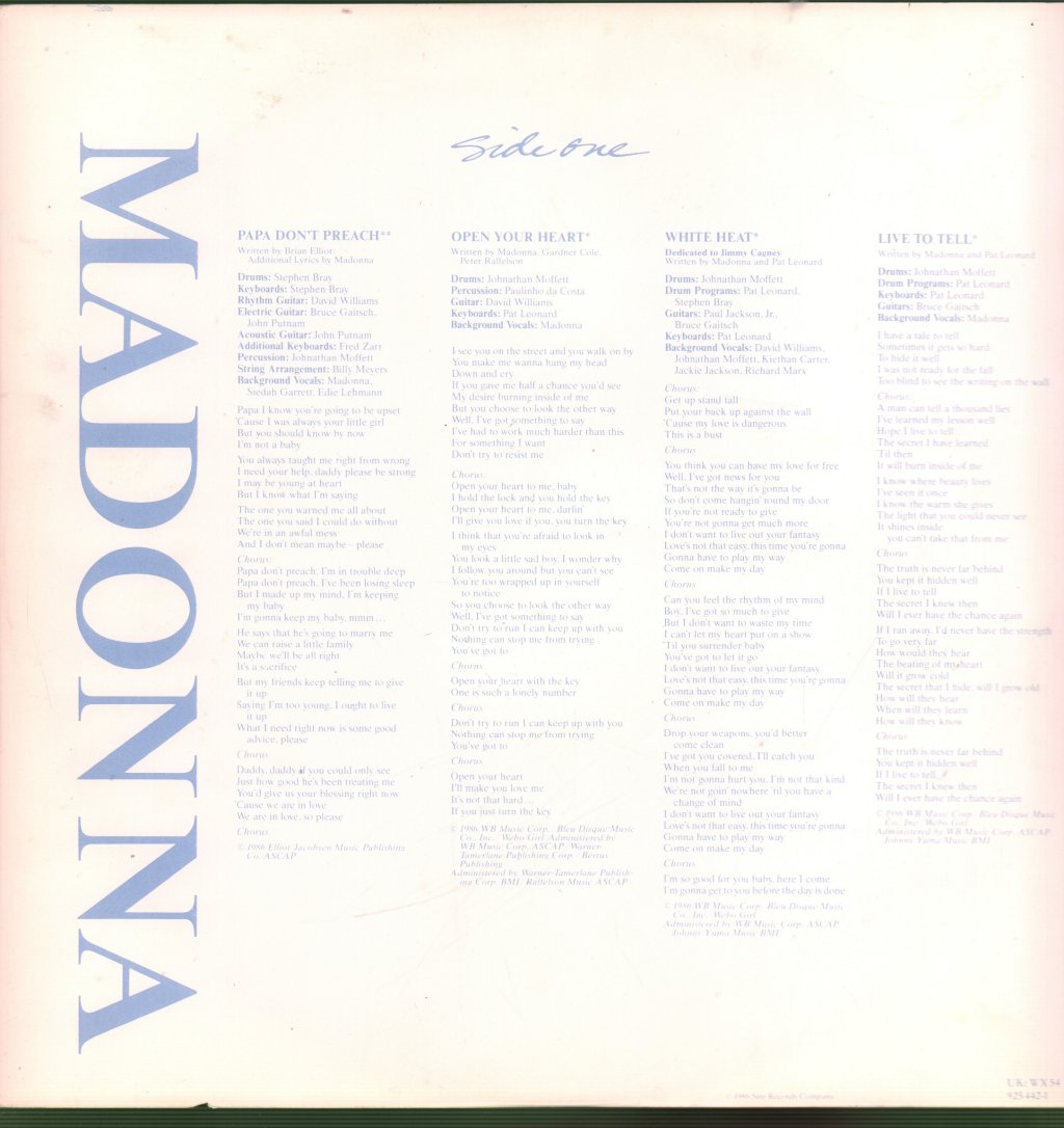 Madonna - True Blue - Lp