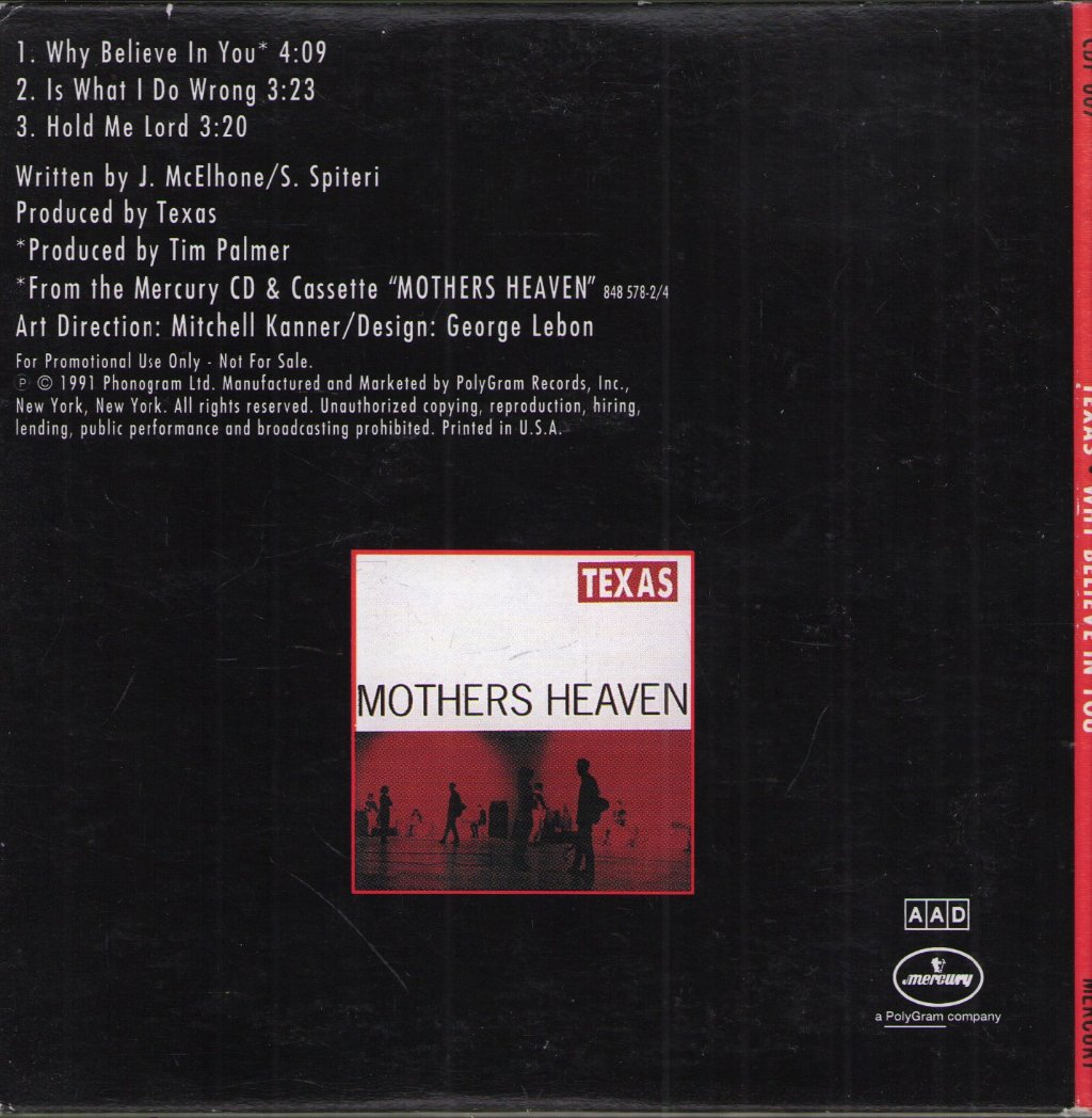 Texas - Why Believe In You - Cd