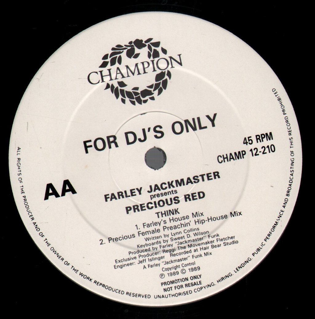 Farley Jackmaster Funk Presents Precious Red - Think - 12 Inch
