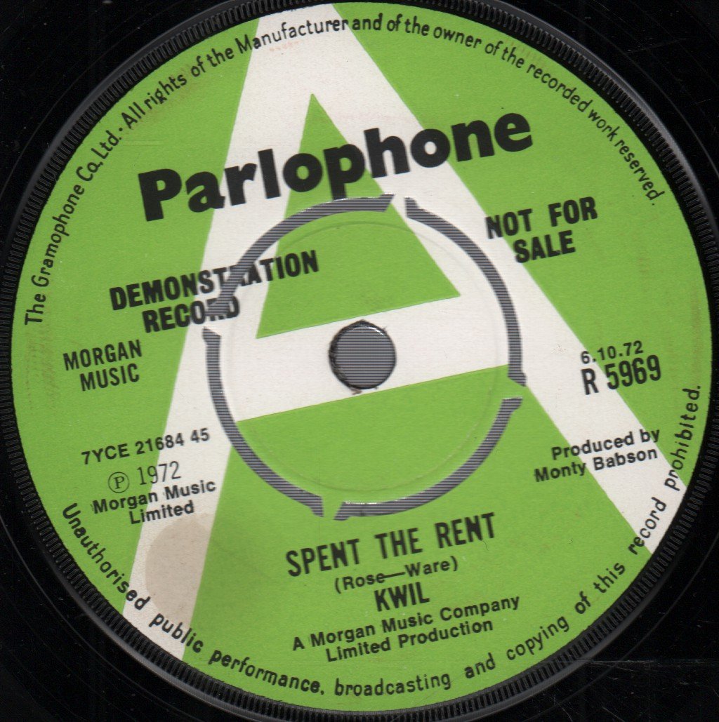 Kwil - Spent The Rent - 7 Inch