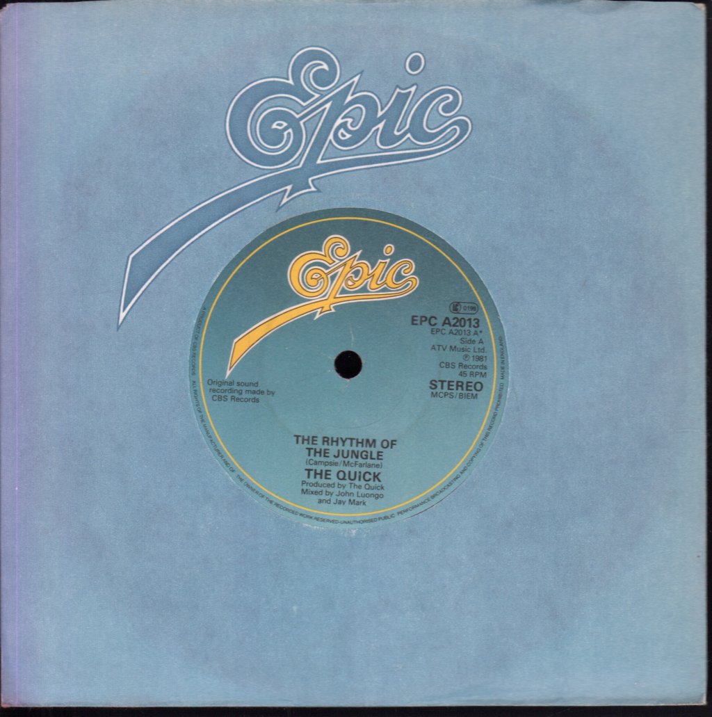 Quick - Rhythm Of The Jungle - 7 Inch