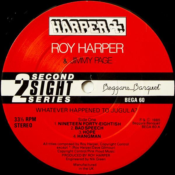 Roy Harper And Jimmy Page - Whatever Happened To Jugula? - Lp
