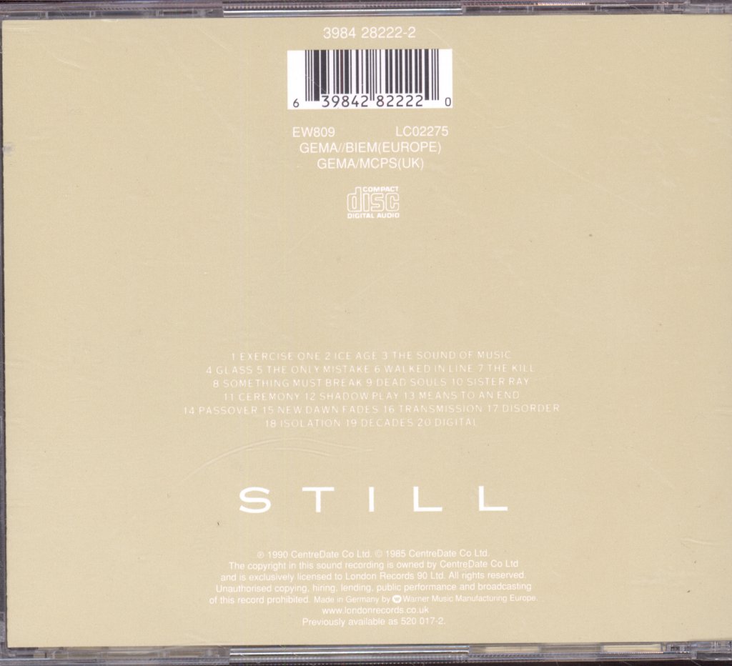Joy Division - Still - Cd