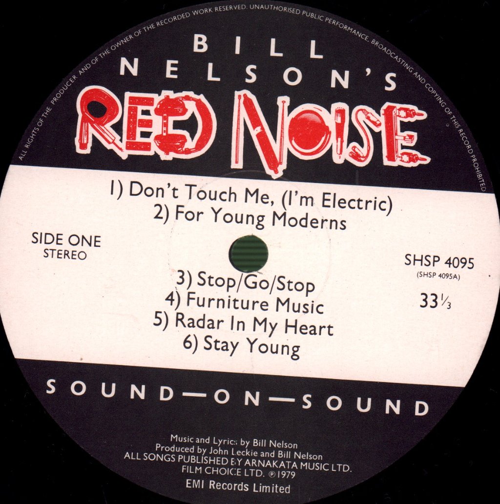 Bill Nelson's Red Noise - Sound On Sound - Lp