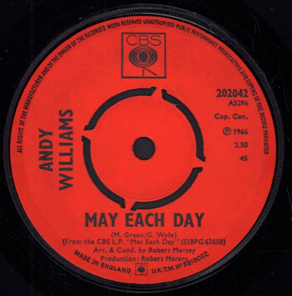 Andy Williams - Bye Bye Blues - 7 Inch
