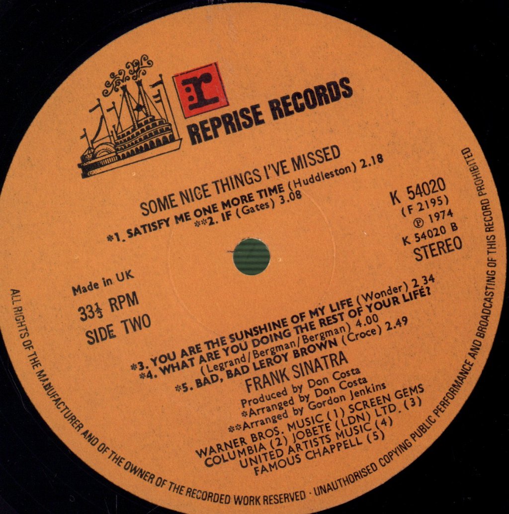 Frank Sinatra - Some Nice Things I've Missed - Lp