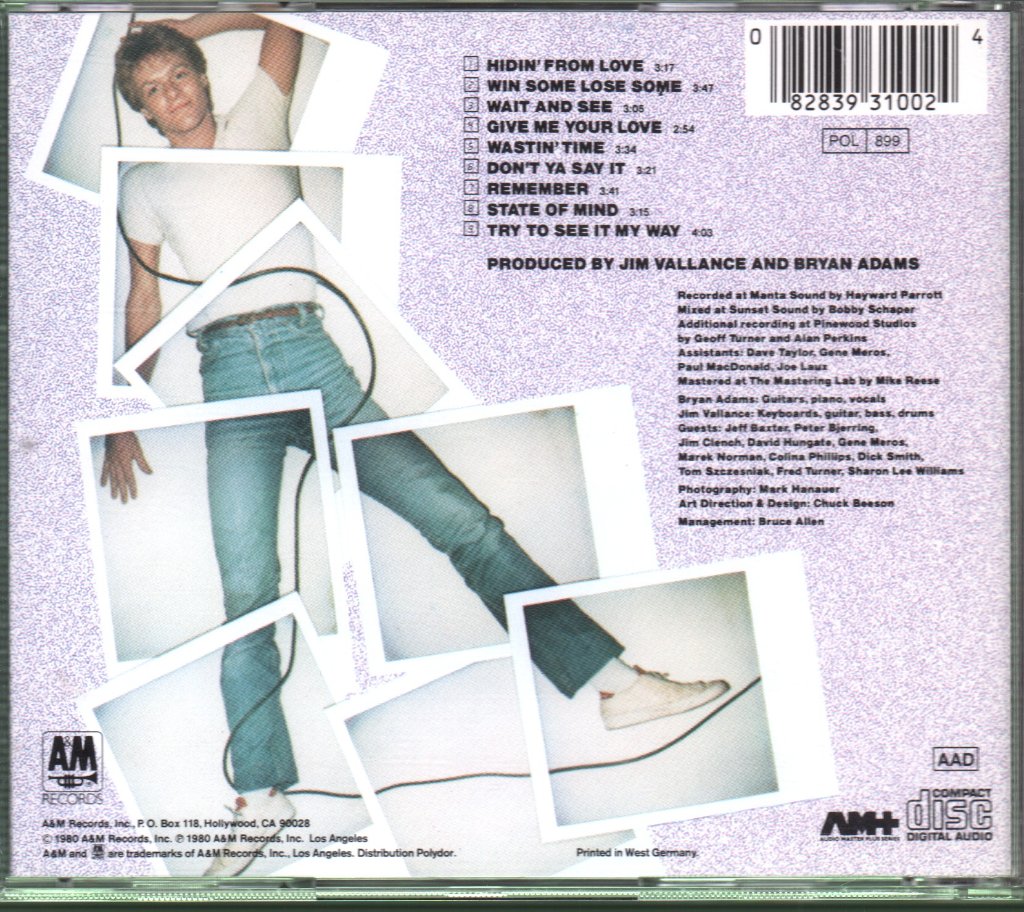 Bryan Adams - Bryan Adams - Cd