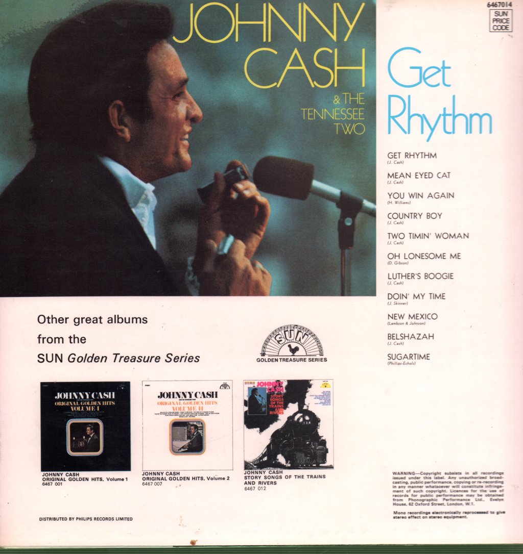 Johnny Cash And The Tennessee Two - Get Rhythm - Lp