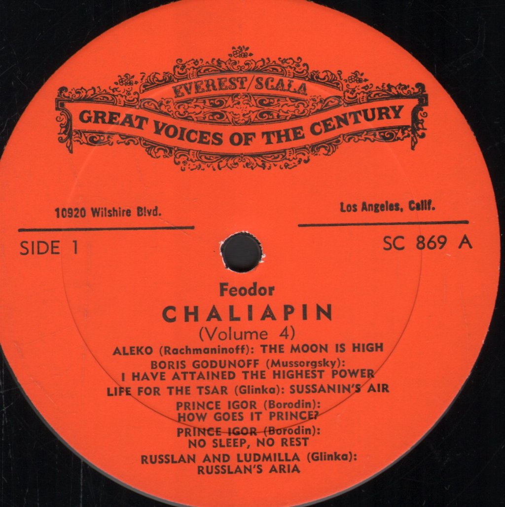 Feodor Chaliapin - Feodor Ivanovich Chaliapin Sings Volume 4 - Lp