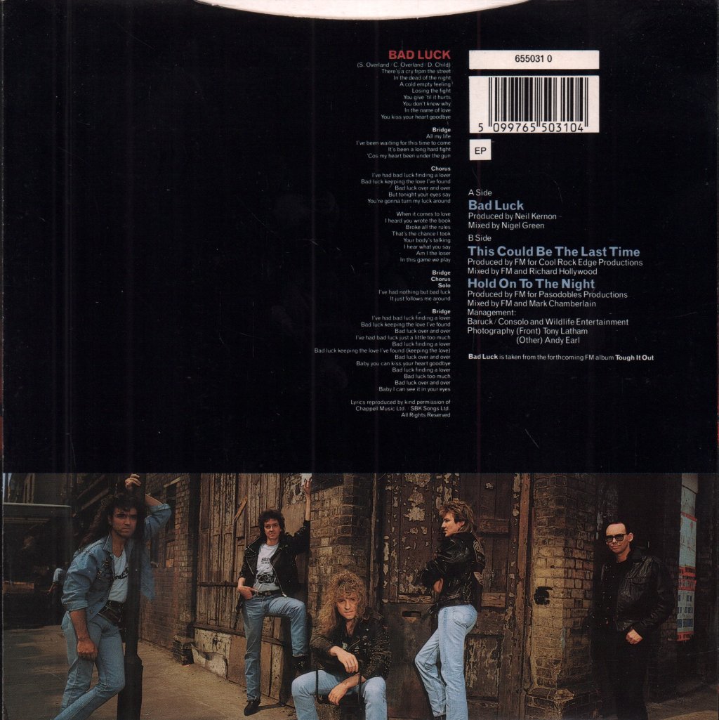 Fm (Uk Rock Group) - Bad Luck - 7 Inch
