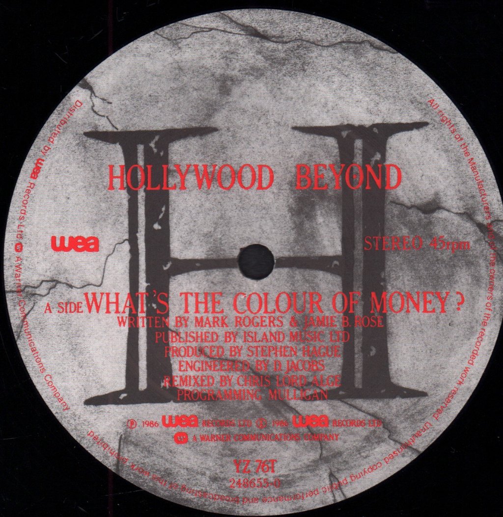 Hollywood Beyond - What's The Colour Of Money - 12 Inch