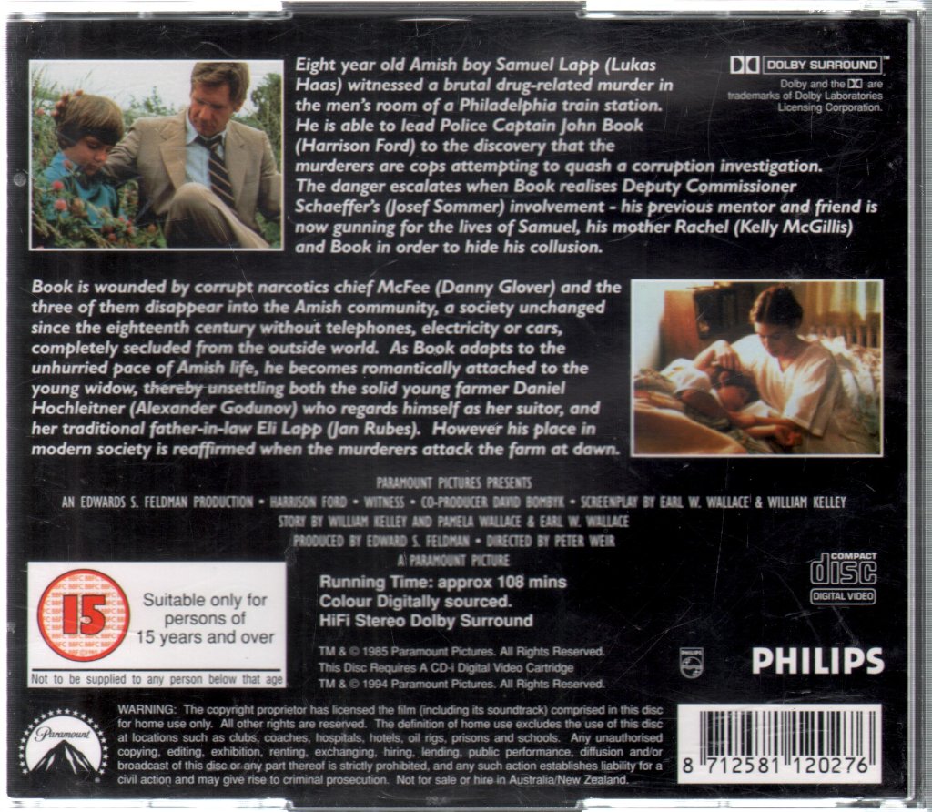 Witness (film) - Witness - Cd Video