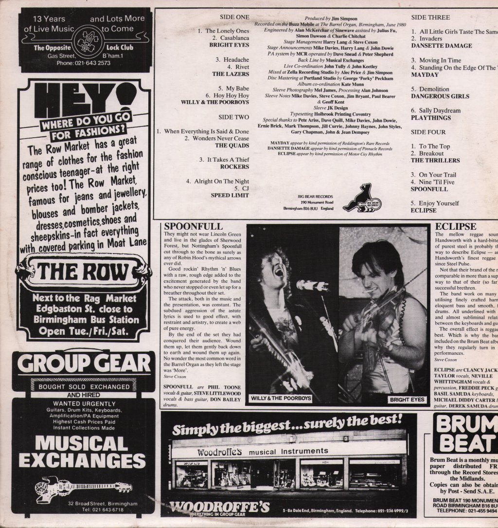 Various Artists - Brum Beat Live At The Barrel Organ! - Double Lp