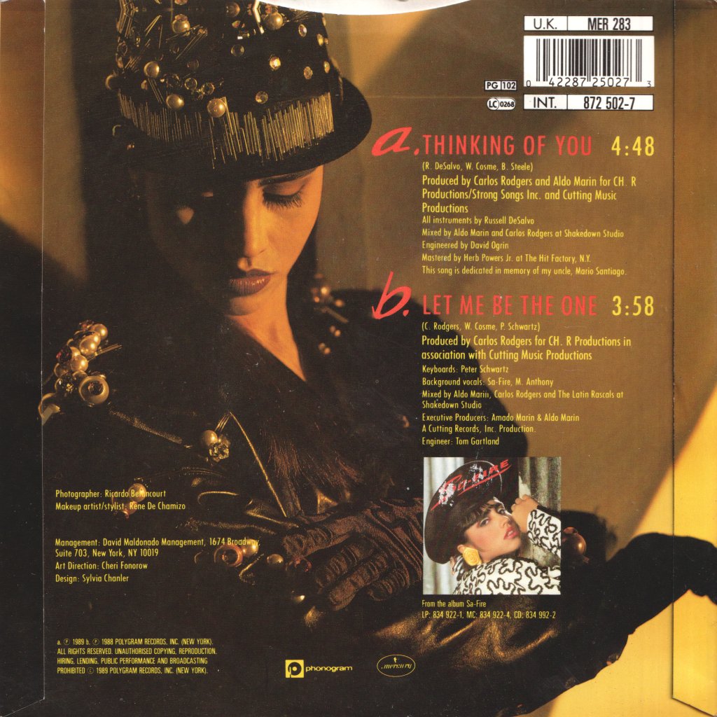 Sa-Fire - Thinking Of You - 7 Inch