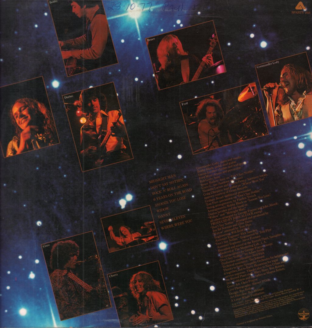 New Commander Cody Band - Rock N Roll Again - Lp