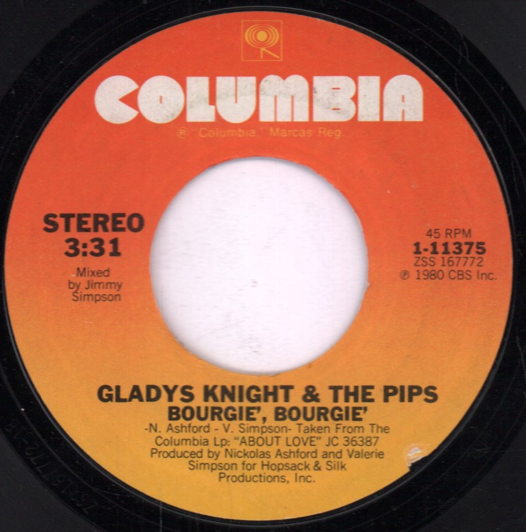 Gladys Knight And The Pips - Bourgie', Bourgie' / Get The Love - 7 Inch