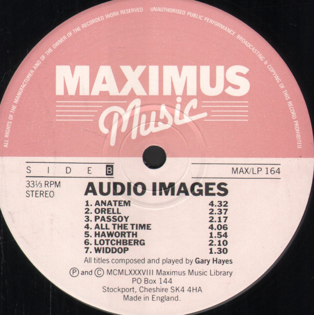 Gary Hayes - Audio Images - Lp