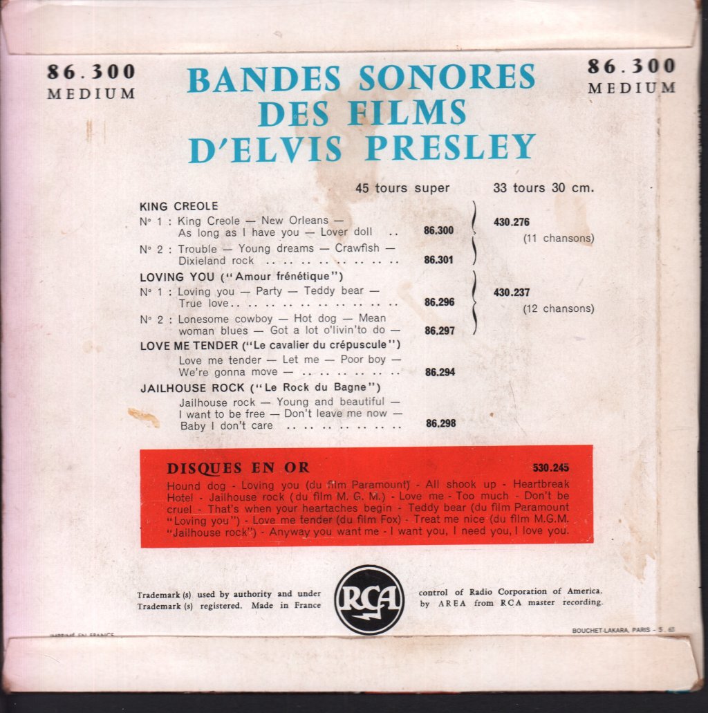 Elvis Presley - King Creole - 7 Inch