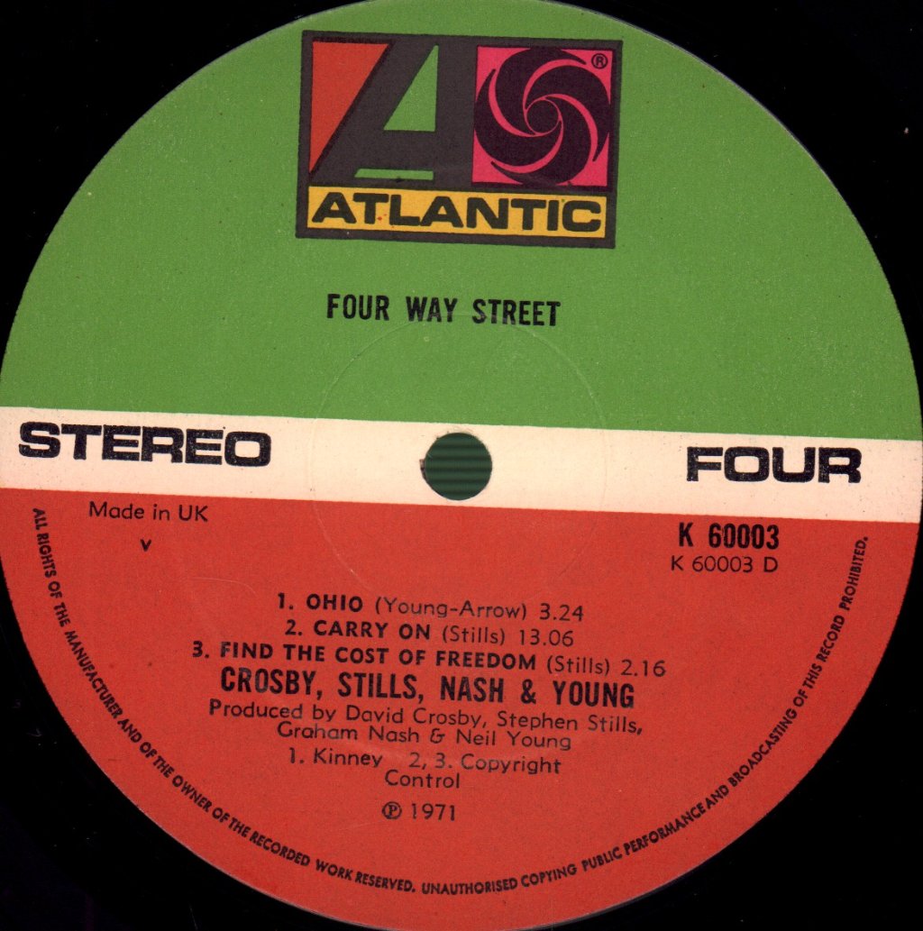 Crosby Stills Nash And Young - Four Way Street - Double Lp