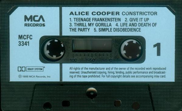 Alice Cooper - Constrictor - Cassette
